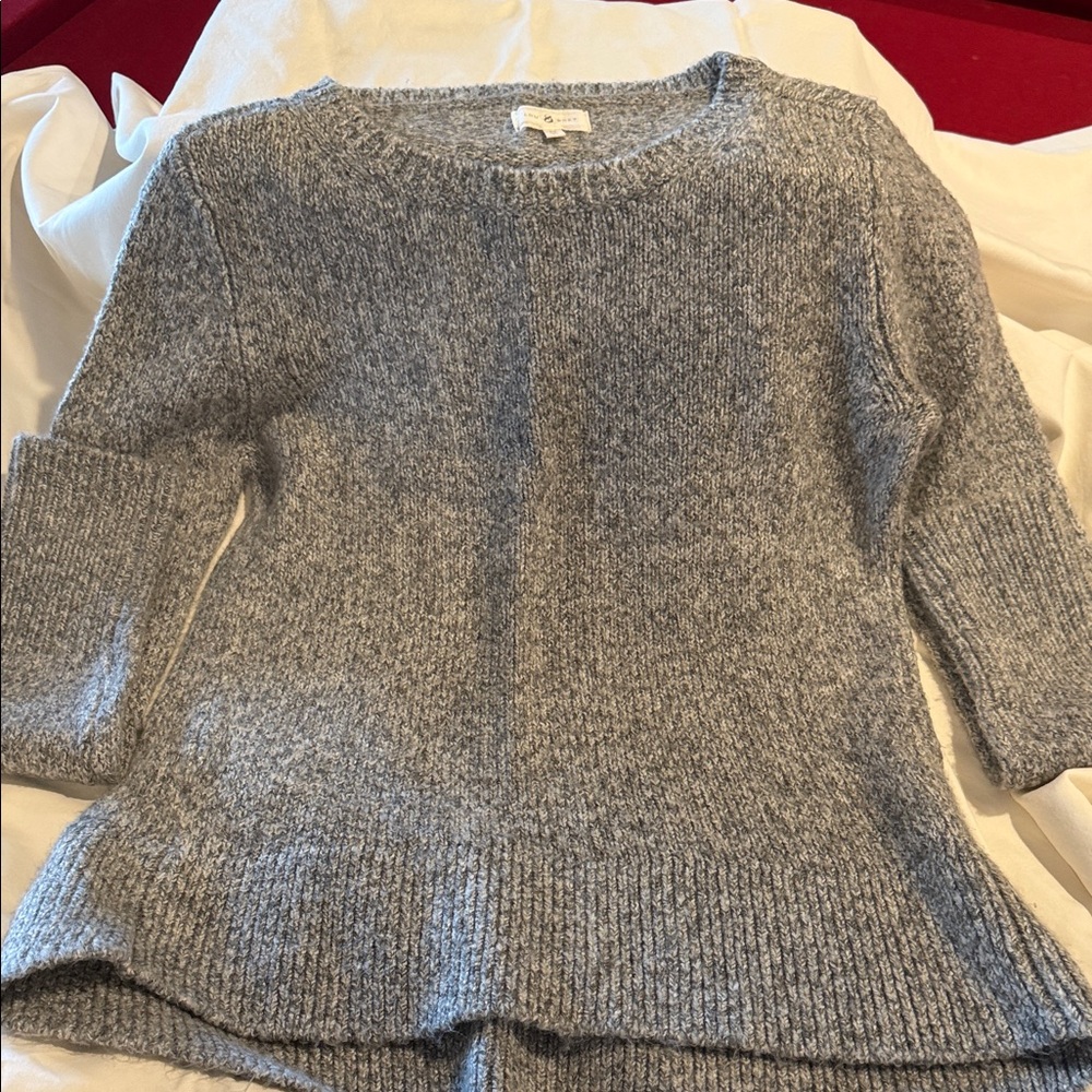 Lou & Grey Heather Gray Crewneck Sweater